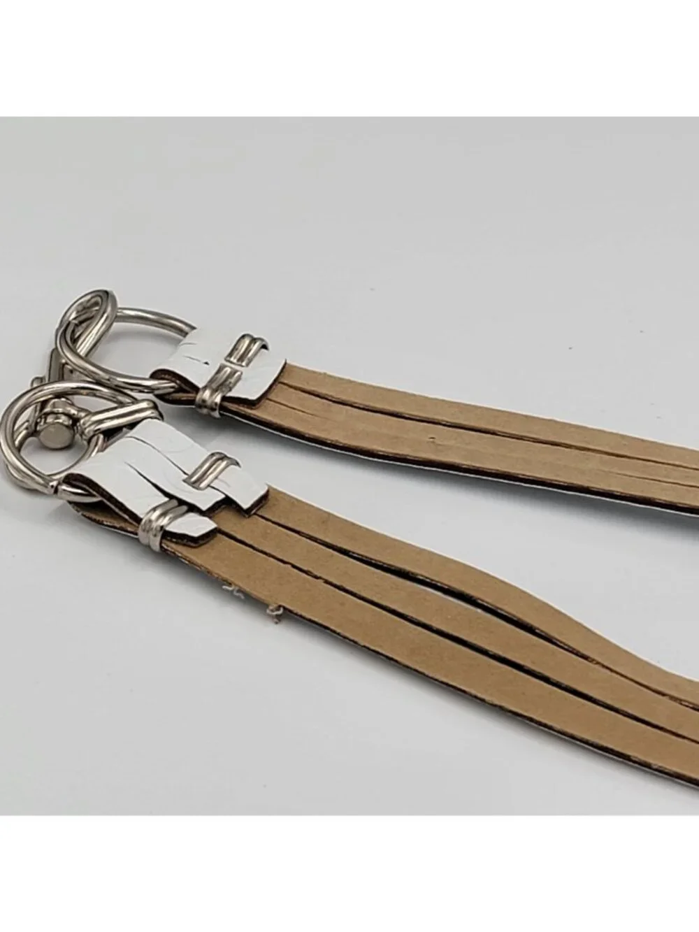 VTG Leather Western/Boho Belt With Silver Ornate Concho Buckle & Braided Details